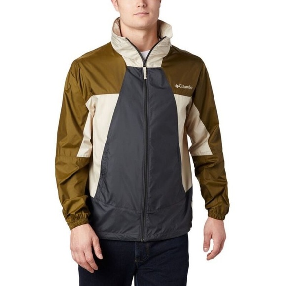 NEW Columbia Men's Point Park Windbreaker Packable Jacket with Stow Away Hood - Picture 4 of 10